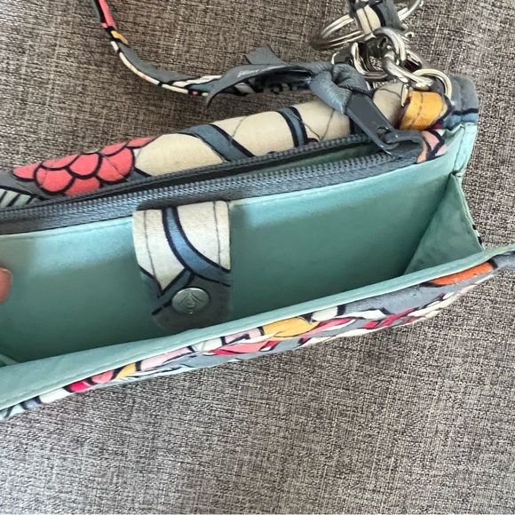 Vera Bradley Ultimate Card Case Wallet Tropical Evening Quilted Wristlet Purse - Picture 3 of 6